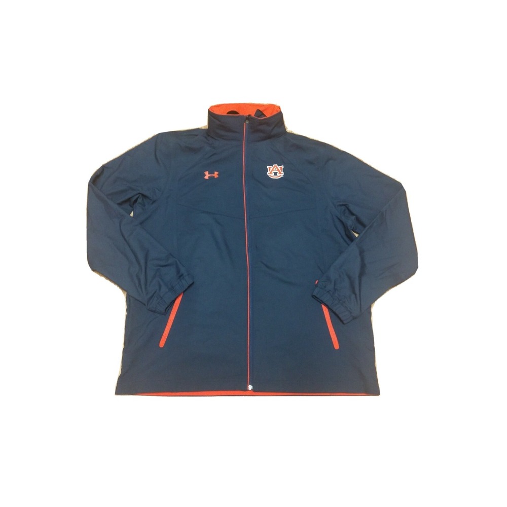 Men's Auburn Tigers Under Armour Full-Zip Jacket w/ Packable Hood Navy Large